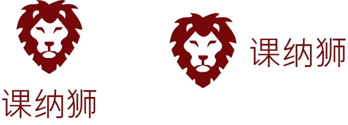 课纳狮logo设计