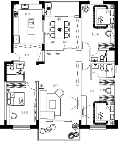 三居室设计方案