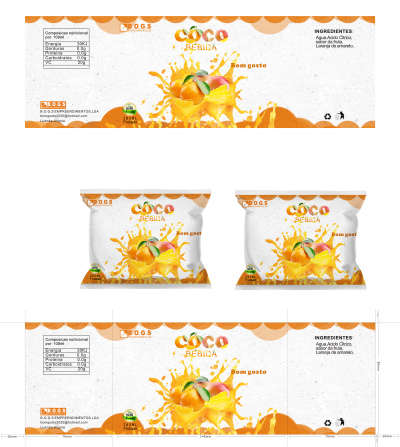 果汁包装设计（橘子味和芒果味）
