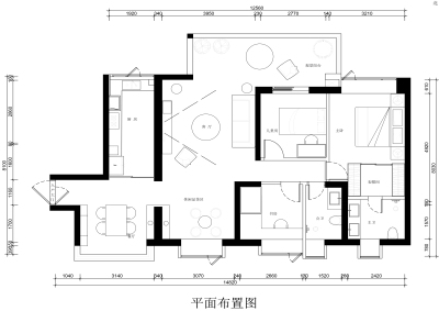 CAD平面布局---重庆华宇成李总监私宅