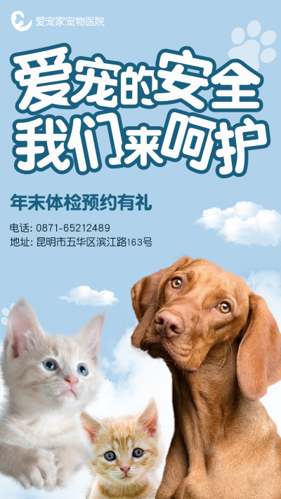 海报---爱宠家宠物医院朋友圈海报